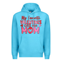 Ocean Blue my favorite valentine call me mom Premium Hoodie - texasbilliewilder