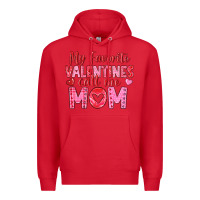 Red my favorite valentine call me mom Premium Hoodie - texasbilliewilder