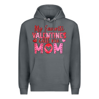 Rock my favorite valentine call me mom Premium Hoodie - texasbilliewilder