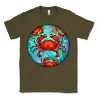 Army Green crab Classic Tee - BarkalooDesign