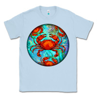 Dusty Blue crab Classic Tee - BarkalooDesign