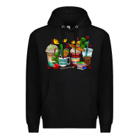 Black spanish teacher coffee cups Premium Hoodie - AdoDesignShop