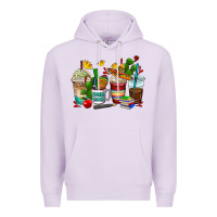 Lilac spanish teacher coffee cups Premium Hoodie - AdoDesignShop