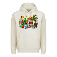 Oatmeal Heather spanish teacher coffee cups Premium Hoodie - AdoDesignShop