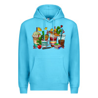 Ocean Blue spanish teacher coffee cups Premium Hoodie - AdoDesignShop