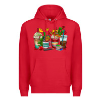 Red spanish teacher coffee cups Premium Hoodie - AdoDesignShop