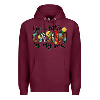 Burgundy got a little cajun in my soul Premium Hoodie - texasbilliewilder