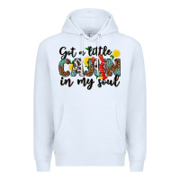 White got a little cajun in my soul Premium Hoodie - texasbilliewilder