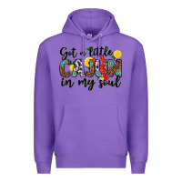Purple got a little cajun in my soul Premium Hoodie - texasbilliewilder