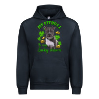 Navy St. Patrick's Day My Pitbull Is My Lucky Charm Urban Hoodie - RanaPortraitStore