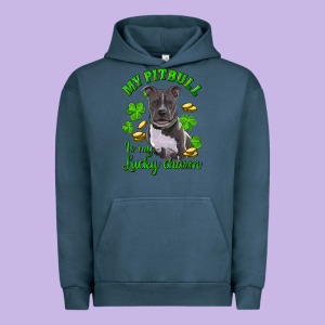 St. Patrick's Day My Pitbull Is My Lucky Charm Urban Hoodie Designed By Ranaportraitstore
