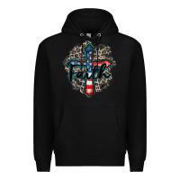 Black faith usa Premium Hoodie - Zillion Design Studio
