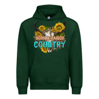 Forest Green born and raised country tbw Urban Hoodie - texasbilliewilder