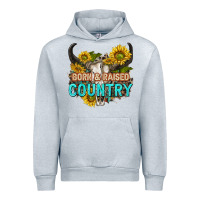 Heather Grey born and raised country tbw Urban Hoodie - texasbilliewilder