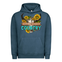 Pigment Midnight Navy born and raised country tbw Urban Hoodie - texasbilliewilder