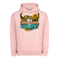 Pigment Salmon born and raised country tbw Urban Hoodie - texasbilliewilder