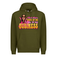 Army Green afro black boss lady Premium Hoodie - texasbilliewilder
