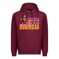 Burgundy afro black boss lady Premium Hoodie - texasbilliewilder