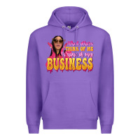 Purple afro black boss lady Premium Hoodie - texasbilliewilder