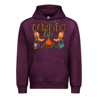 Mauve Wine camping life Urban Hoodie - texasbilliewilder