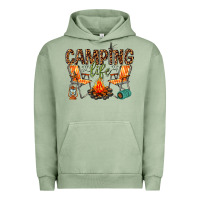 Pigment Oil Green camping life Urban Hoodie - texasbilliewilder