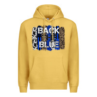 Back The Blue Brushstroke Premium Hoodie | Teevron