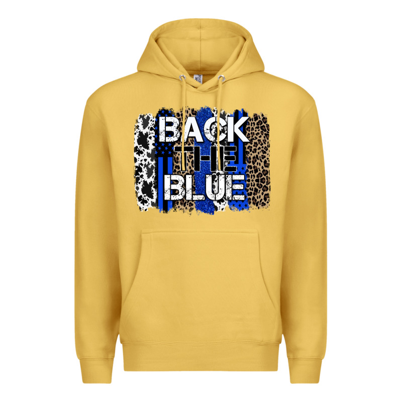 Back The Blue Brushstroke Premium Hoodie by Zillion Design Studio | Teevron