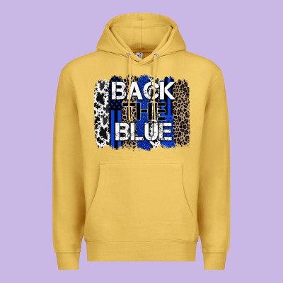 Back The Blue Brushstroke Premium Hoodie Designed By Zillion Design Studio