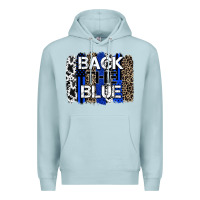 Blue Mist back the blue brushstroke Premium Hoodie - Zillion Design Studio