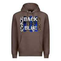 Coffee back the blue brushstroke Premium Hoodie - Zillion Design Studio