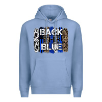 Colony Blue back the blue brushstroke Premium Hoodie - Zillion Design Studio