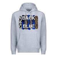 Heather Grey back the blue brushstroke Premium Hoodie - Zillion Design Studio