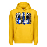 Lemon back the blue brushstroke Premium Hoodie - Zillion Design Studio