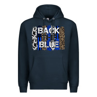 Navy back the blue brushstroke Premium Hoodie - Zillion Design Studio