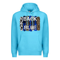 Ocean Blue back the blue brushstroke Premium Hoodie - Zillion Design Studio