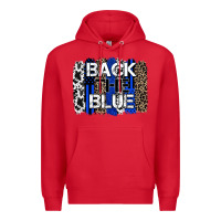 Red back the blue brushstroke Premium Hoodie - Zillion Design Studio