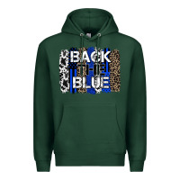 Sports Green back the blue brushstroke Premium Hoodie - Zillion Design Studio
