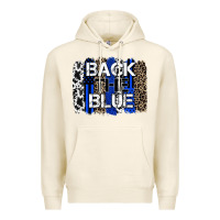 Tofu back the blue brushstroke Premium Hoodie - Zillion Design Studio