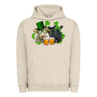 Pigment French Oak St. Patrick's Day Charolais And Black Angus Cows Urban Hoodie - RanaPortraitStore