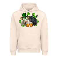 Sandshell St. Patrick's Day Charolais And Black Angus Cows Urban Hoodie - RanaPortraitStore