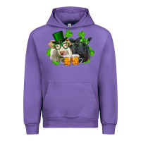 Tulip St. Patrick's Day Charolais And Black Angus Cows Urban Hoodie - RanaPortraitStore