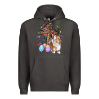Smoke Easter bunny and floral cross Premium Hoodie - RanaPortraitStore