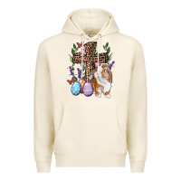 Tofu Easter bunny and floral cross Premium Hoodie - RanaPortraitStore