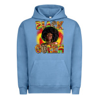 Pigment Pebble Blue black queen Urban Hoodie - Zillion Design Studio
