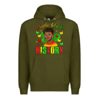 Army Green a little black history with boy juneteenth Premium Hoodie - texasbilliewilder