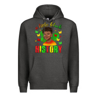 Charcoal Heather a little black history with boy juneteenth Premium Hoodie - texasbilliewilder