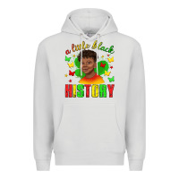 Dove Grey a little black history with boy juneteenth Premium Hoodie - texasbilliewilder