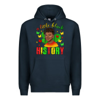Navy a little black history with boy juneteenth Premium Hoodie - texasbilliewilder