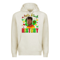 Oatmeal Heather a little black history with boy juneteenth Premium Hoodie - texasbilliewilder