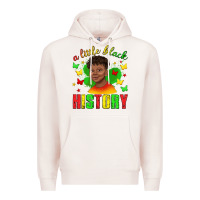 Pale Pink a little black history with boy juneteenth Premium Hoodie - texasbilliewilder